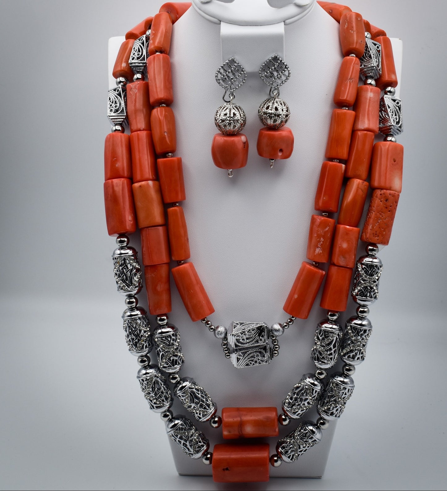 AFRICAN BRIDE 100% CORAL BEAD SET