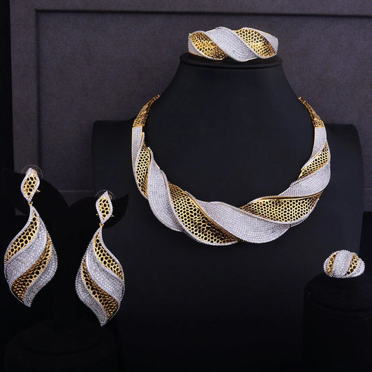 Gold & White Necklace