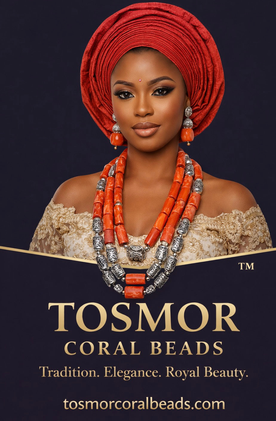 AFRICAN BRIDE 100% CORAL BEAD SET
