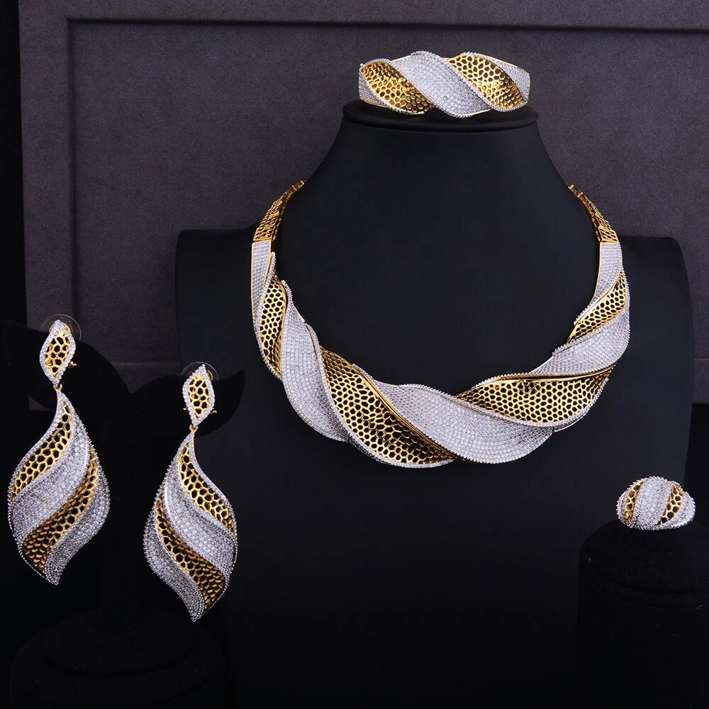 Gold & White Necklace