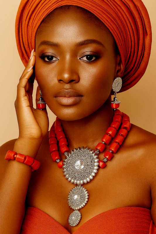 ENCHANTED ELEGANT  CORAL BEADS